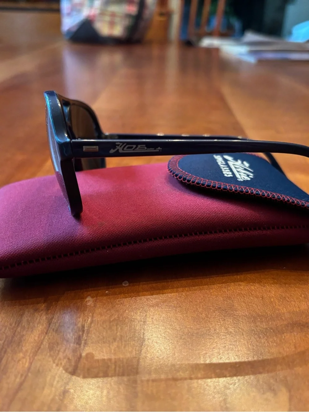Hobie Black Aviator Sunglasses with Brown Tinted Lenses
